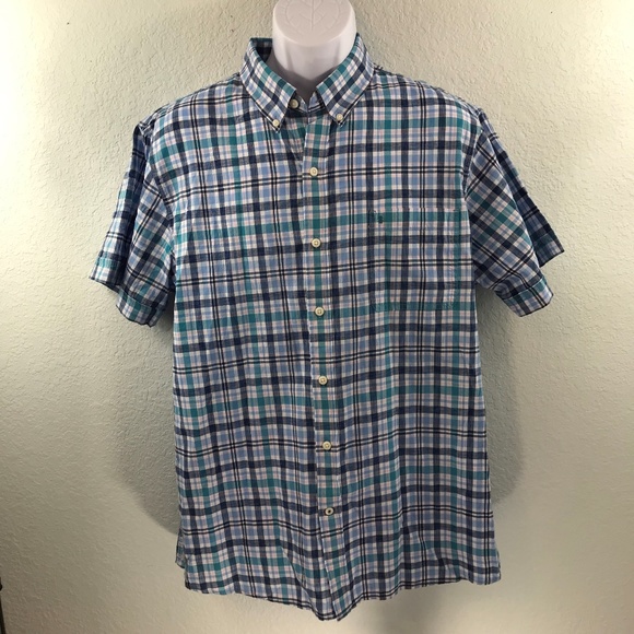 Izod Other - Izod Saltwater Men’s Plaid Short Sleeve Casual Button Down Shirt Size XL